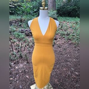 Bebe Orange Halter‎ Dress Size Small